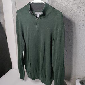 Grayson & Dunn Quarter Zip Pullover Sweater Men's Size XL Green